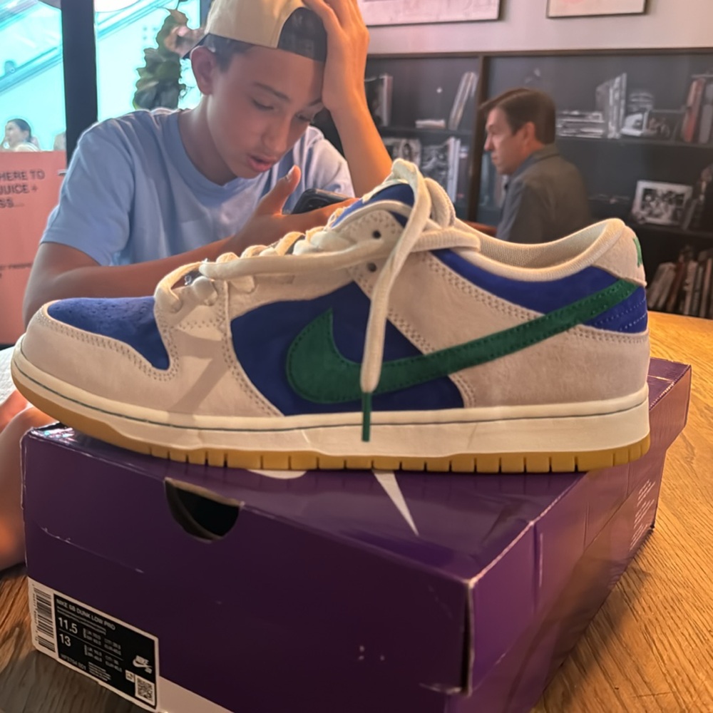 Nike SB dunk low pro malachite / blue royal